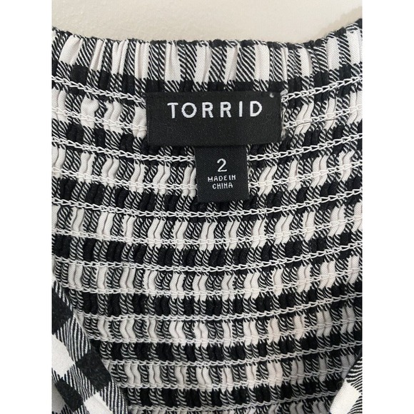 Torrid Black and White Gingham Midi Dress - Picture 4 of 9
